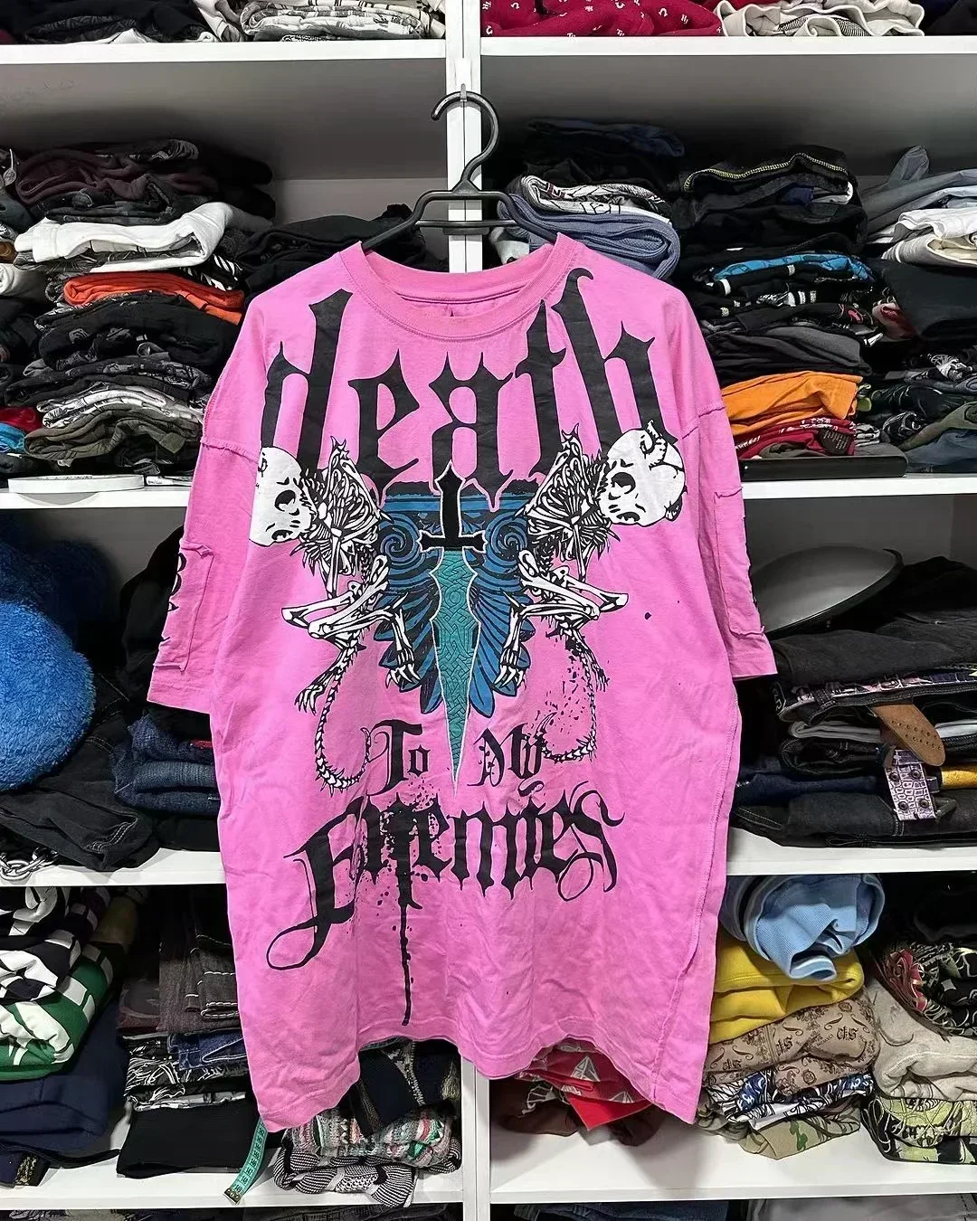 thumbnail image 1 of Camiseta Y2K nueva Harajuku retro hip hop estampado de calavera camiseta de gran tamaño para hombres y mujeres ropa gótica de manga corta tops ropa urbana, 1 of 5