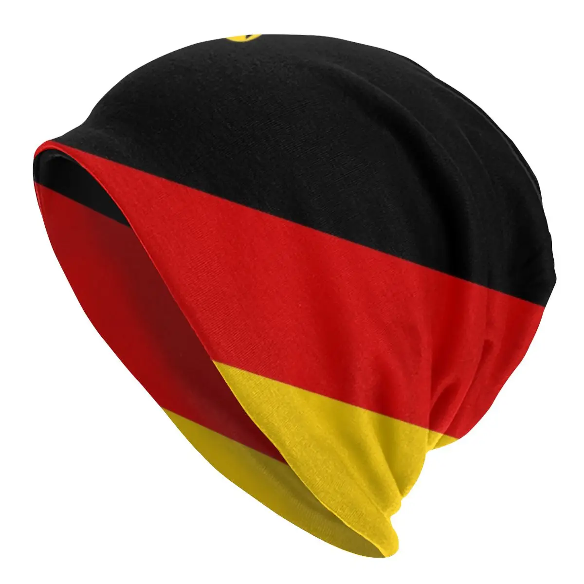 

German Flag Street Beanies Caps Unisex Bonnet Winter Warm Knit Hat Men Women Coat of Arms of Germany Beanie Hats Outdoor Ski Cap