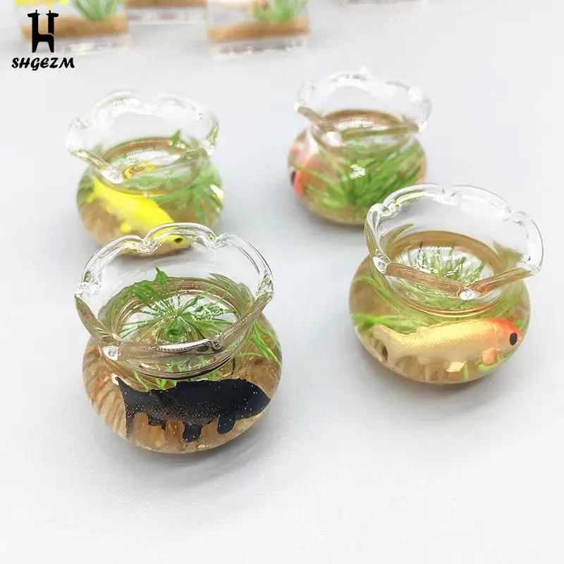 1 шт. миниатюрный стеклянный кукольный домик бачок чаша кукла искусственная