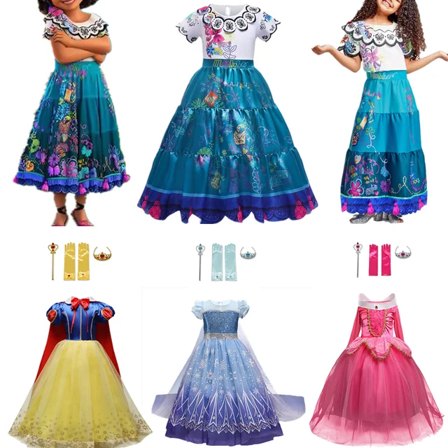 Buy Princess Dresses Girls Costumes Birthday Party Halloween Costume  Cosplay Dress up 3T 4T(110CM,Q99) Online at Low Prices in India 