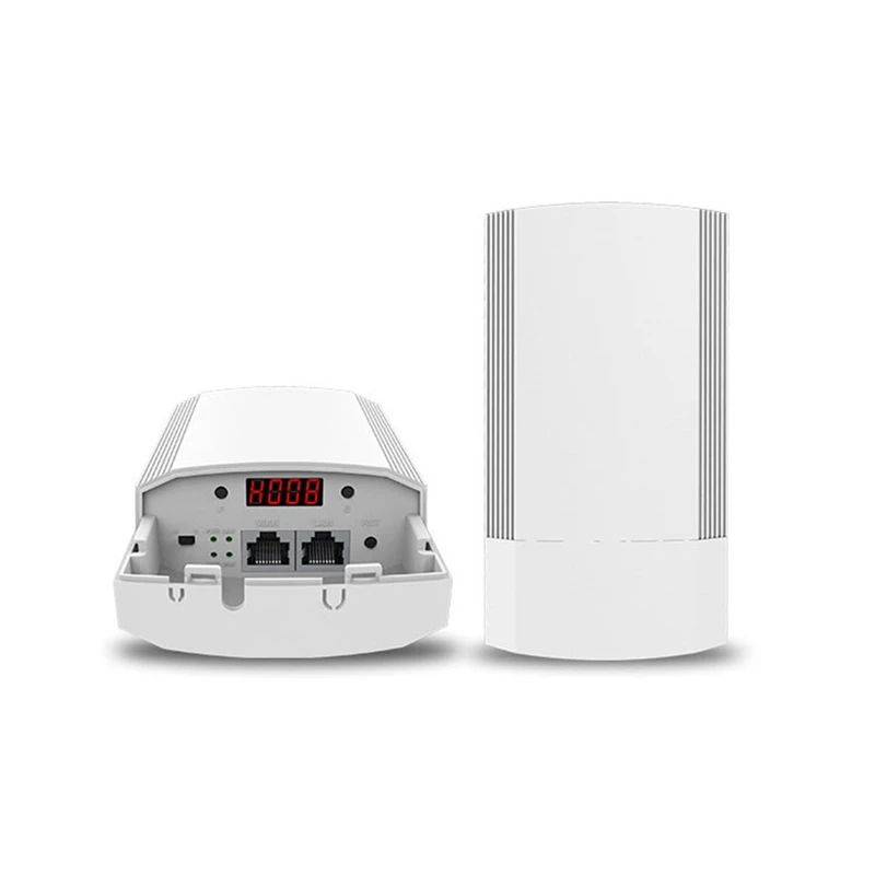 1Set Ripetitore Wireless 5.8G/Router Ap Wifi Cpe Bridge Point To Point Copertura 2Km Spina Europea Bianca
