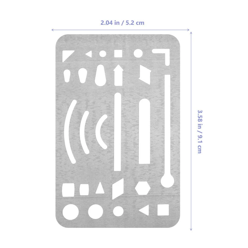 Geometric Erasing Shield Drawing Drafting Stainless Steel Metal Stencils Tool Craft Stencils Eraser Templates Circle Tools