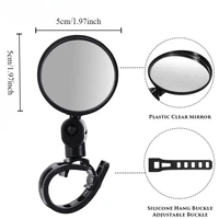 Rétroviseurs de vélo réglables à 360 degrés, 2 pièces, universels, pour guidon de vélo de montagne, accessoires de cyclisme 2