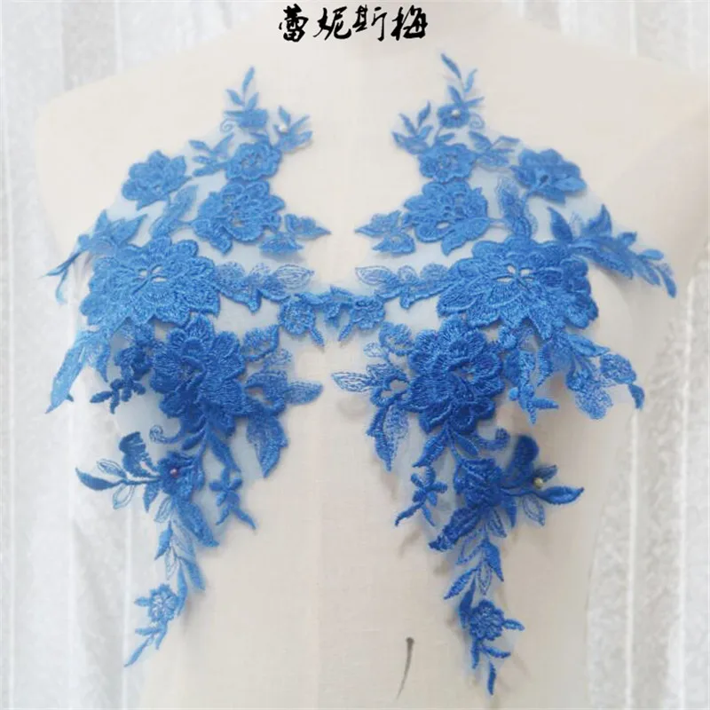 Elegant Floral Embroidery Lace Applique – 45 Colors Wedding Dress Trims
