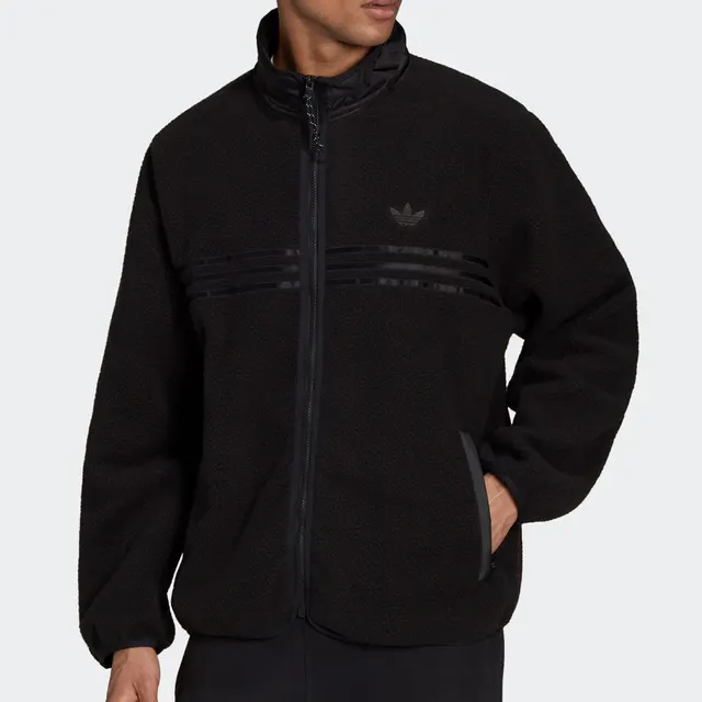 Adidas veste décontractée officielle en polaire authentique à trois rayures pour hommes HF9216 1