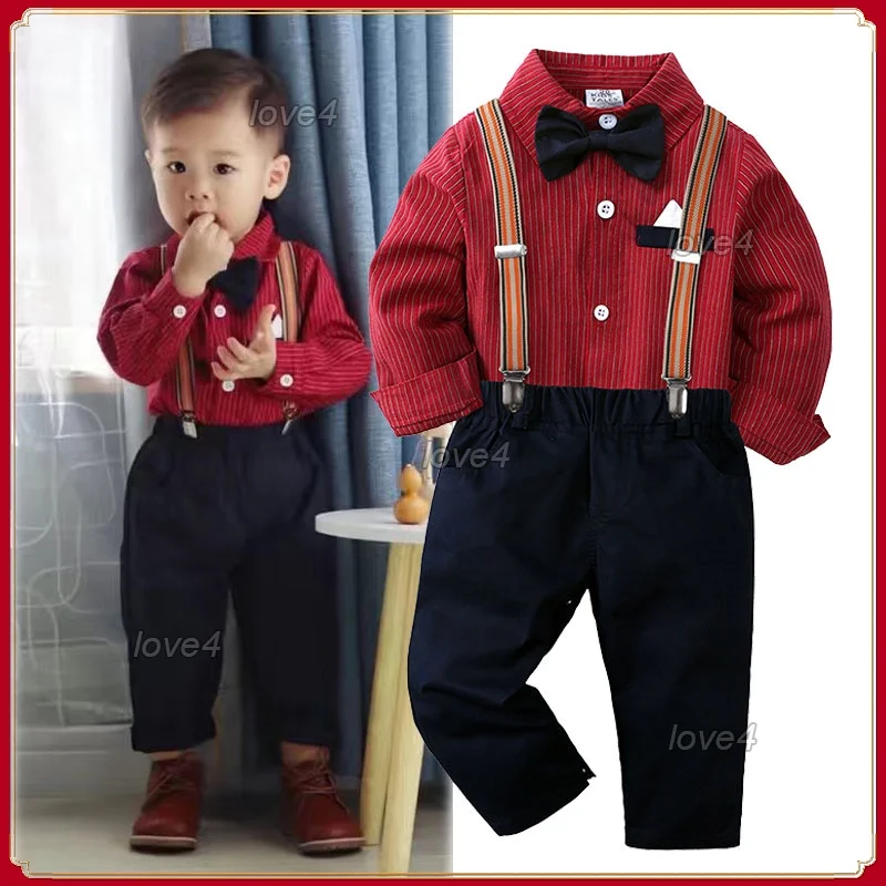 

Formal Attire for Kids Boys 9M-6Y Ring Bearer Outfit Toddler Gentleman Christmas Clothe Birthday Photoshoot Set Boss Baby Outfit