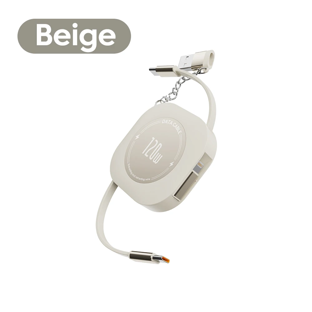 ตัวเลือกสินค้า สายชาร์จ USB-C พับเก็บได้ พร้อมอะแดปเตอร์ iPhone/Xiaomi