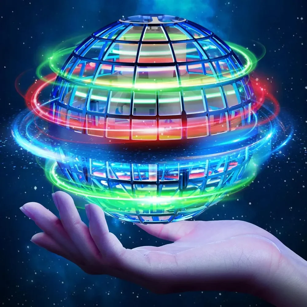 Flying Orb Ball Flying Orb Ball Toy Soaring Hover Boomerang Spinner Hand Controlled Mini Drone Cosmic Globe Spinning Kids Adults Outdoor Fly Toy