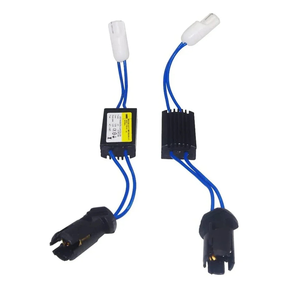 4-2pcs T10 Canbus Decoder Cable Universal 12V LED Load Resistance Decoder Eliminates Light Faults Plug and Play canbus decoder cable