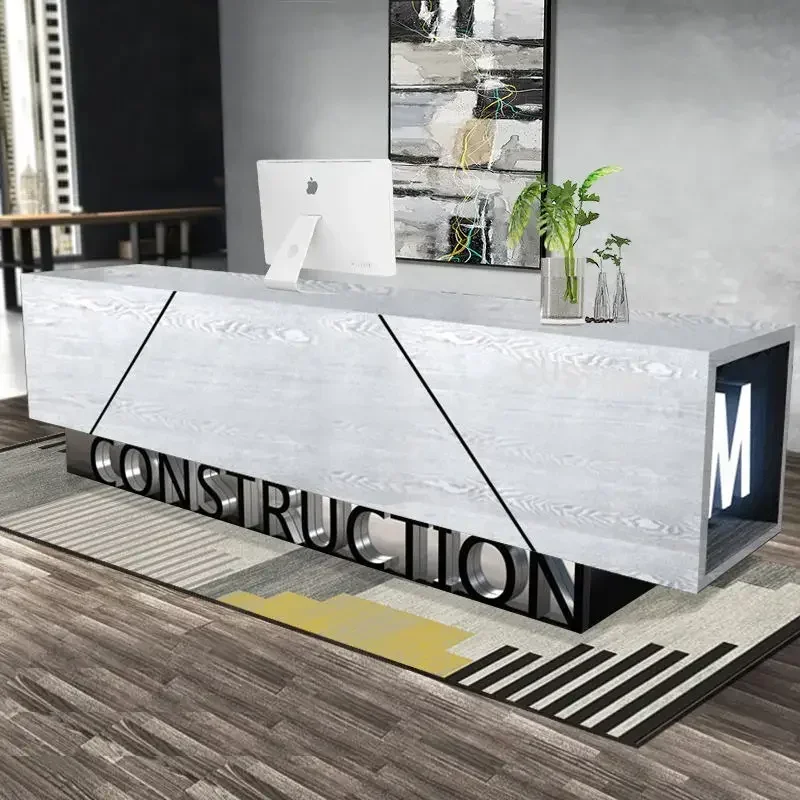 Vintage Industrial Style Company Front Desk Reception Desk Dance Room Beauty Salon Bar Counter Clothing Store Cashier Simpl