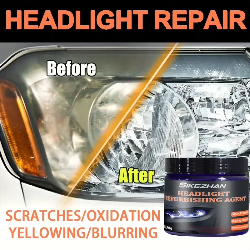 Car Headlight Restoration Kit Polish Repair Cleaning Paste