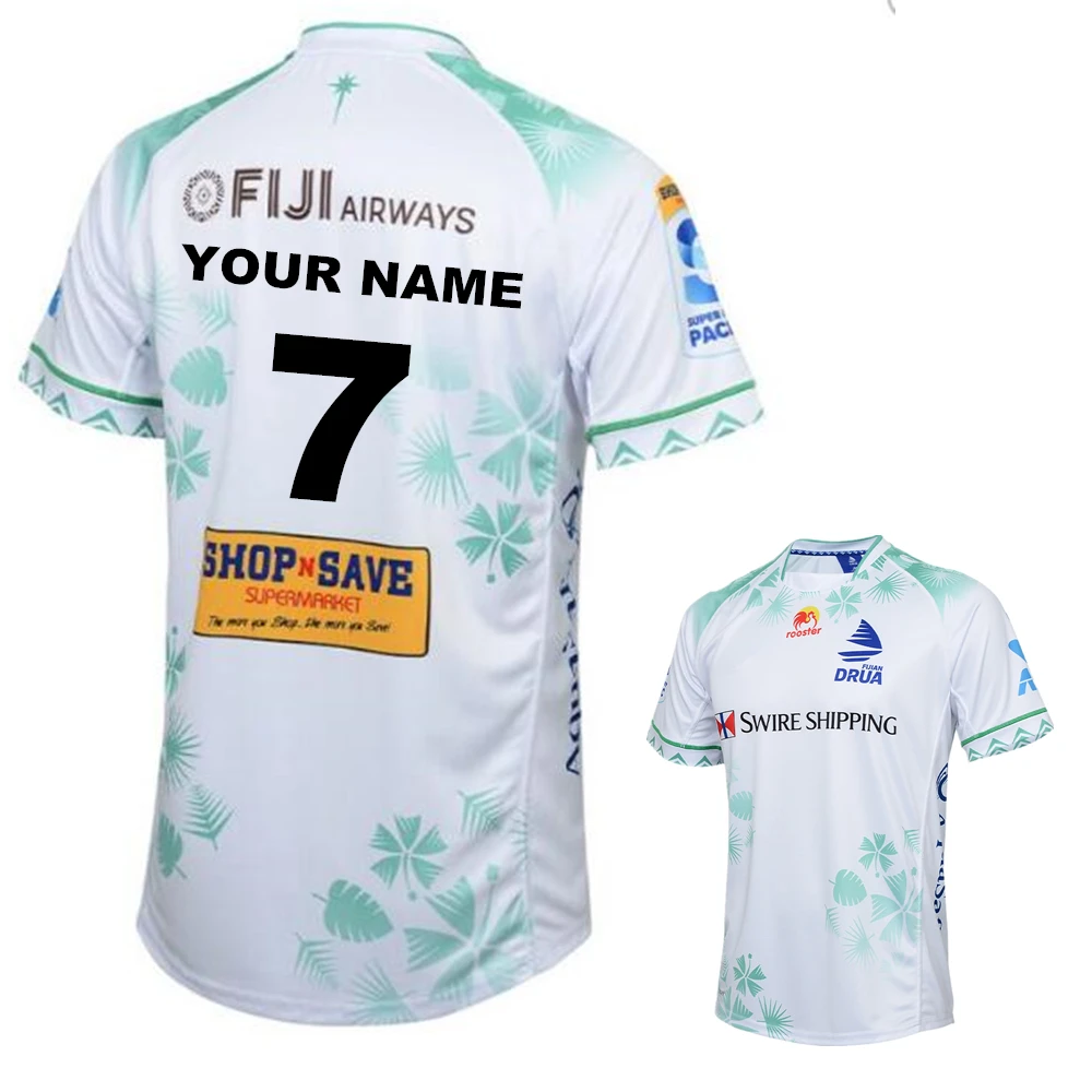 thumbnail image 1 of Camiseta de rugby Fijian Drua 2024 Camiseta de rugby Fiji local y visitante Camiseta de entrenamiento Nombre y número personalizados, 1 of 5