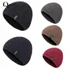 New Unisex Two-Tone Winter Hats Add Fur Lined Men And Women Fashion Warm Beanie Cap Casual Winter Knitted Hats 1
