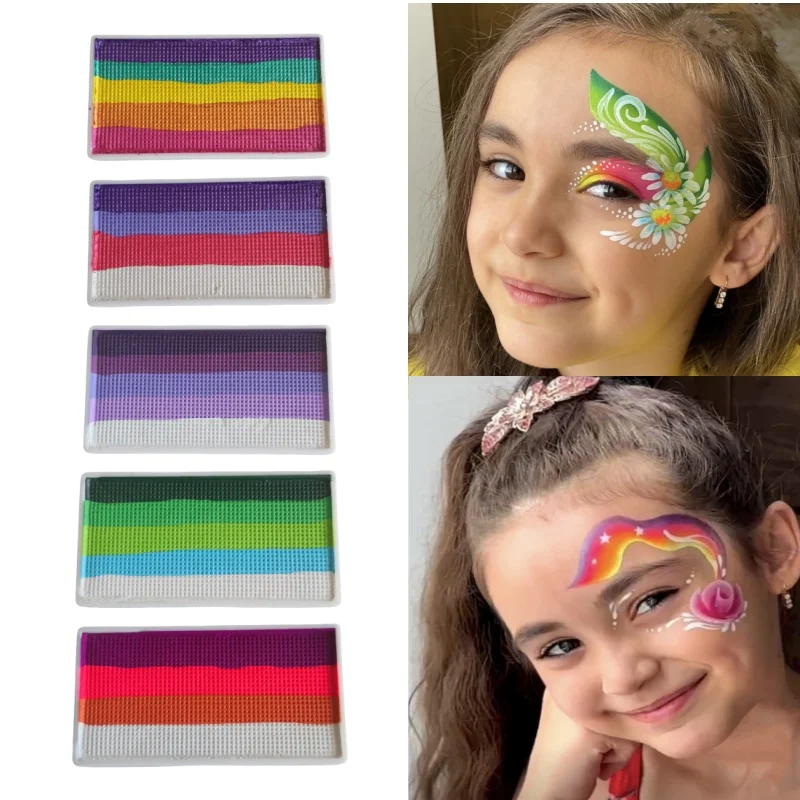 Hot Rainbow Split Cakes 20g Body Art Face Painting Water-based Holiday Adults Kids Cosplay Hot Sell 3