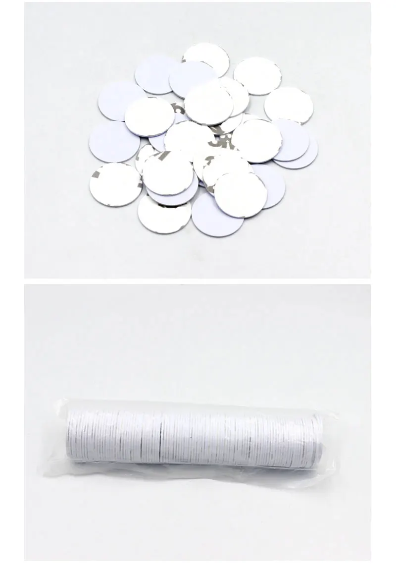 100pcs 125KHz/13.56MHz RFID Coin Card TK4100/M1 Mini Rfid Tag Adhesive Sticker N