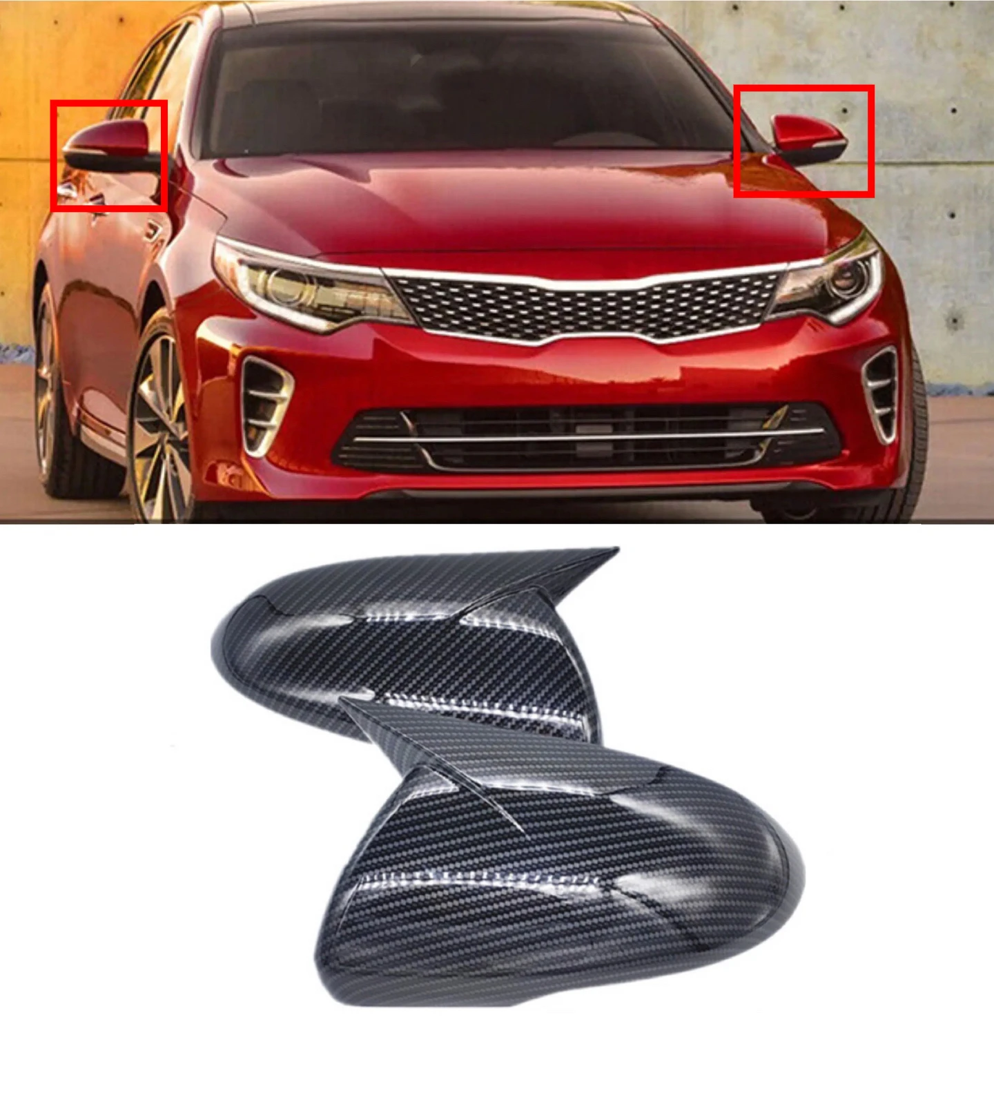

Rearview Side Mirror Trim Cover For Kia k5 Optima 2016 2017 2018 2019 Shell Sticker Car Styling Accessories Auto Part