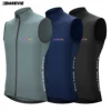 DAREVIE Cycling Vest Windproof Cycling Wind Gilet Waterproof 2 Way Zippers Cycling Windbreaker Back Zipper Pockets Men Women 1