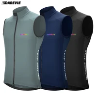 DAREVIE Cycling Vest Windproof Cycling Wind Gilet Waterproof 2 Way Zippers Cycling Windbreaker Back Zipper Pockets Men Women 1