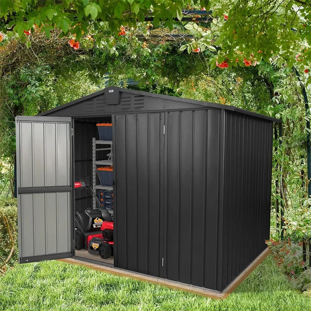 

Sheds Outdoor Storage Shed 8 X 6 FT Outdoor Storage Shed Prefabricated Warehouse Free Shipping Garden Buildings Supplies Home