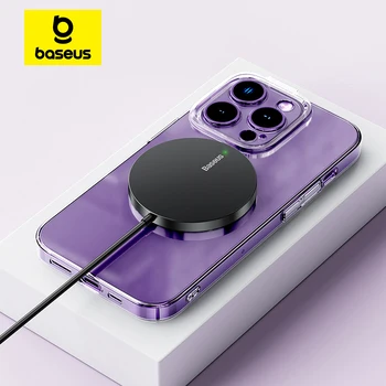 Baseus 15W Magnetic Wireless Charger For iPhone Qi Fast Wireless Charging Pad For iPhone 16 15 14 13 Ultra Thin Phone Charger 1
