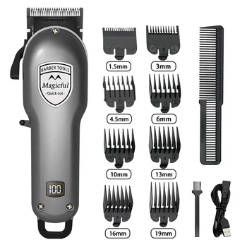 Magicful Hair Clipper Hair Trimmer For Men Rechargeable Li-ion Battery Shaving Adjustable Electric Professional Hair Clipper