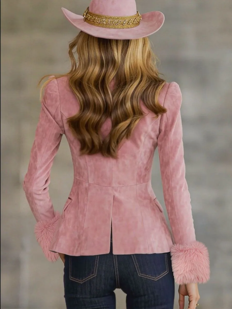 Women Turn Down Collared Jacket | Slim Fit Streetwear 2026
