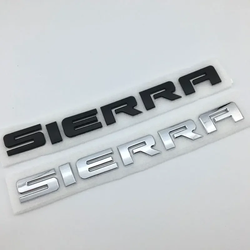 SIERRA GMC sierra 오리지널 리어 부츠 라벨 트렁크 수정 액세서리 장식 데칼 용 새 오래된 편지 로고 자동차 스티커