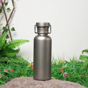 500/600/750ml Titanium Water Bottle with Lid Lightweight Drinking Bottle Leak-Proof Ultralight Water Bottle for Outdoor Picnic 4