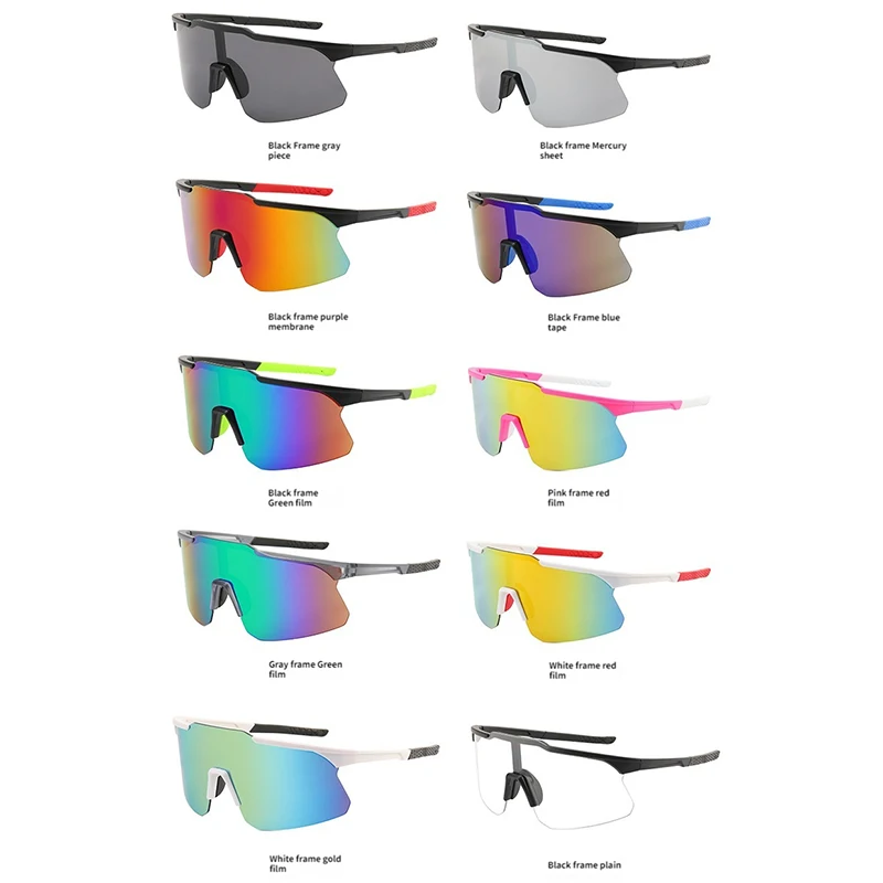 Cycling Glasses Cycling Glasses Large Frame Sunglasses Men Women Outdoor Anti-ultraviolet Bicycle Driving UV400 Riding Glasses 10 Colors