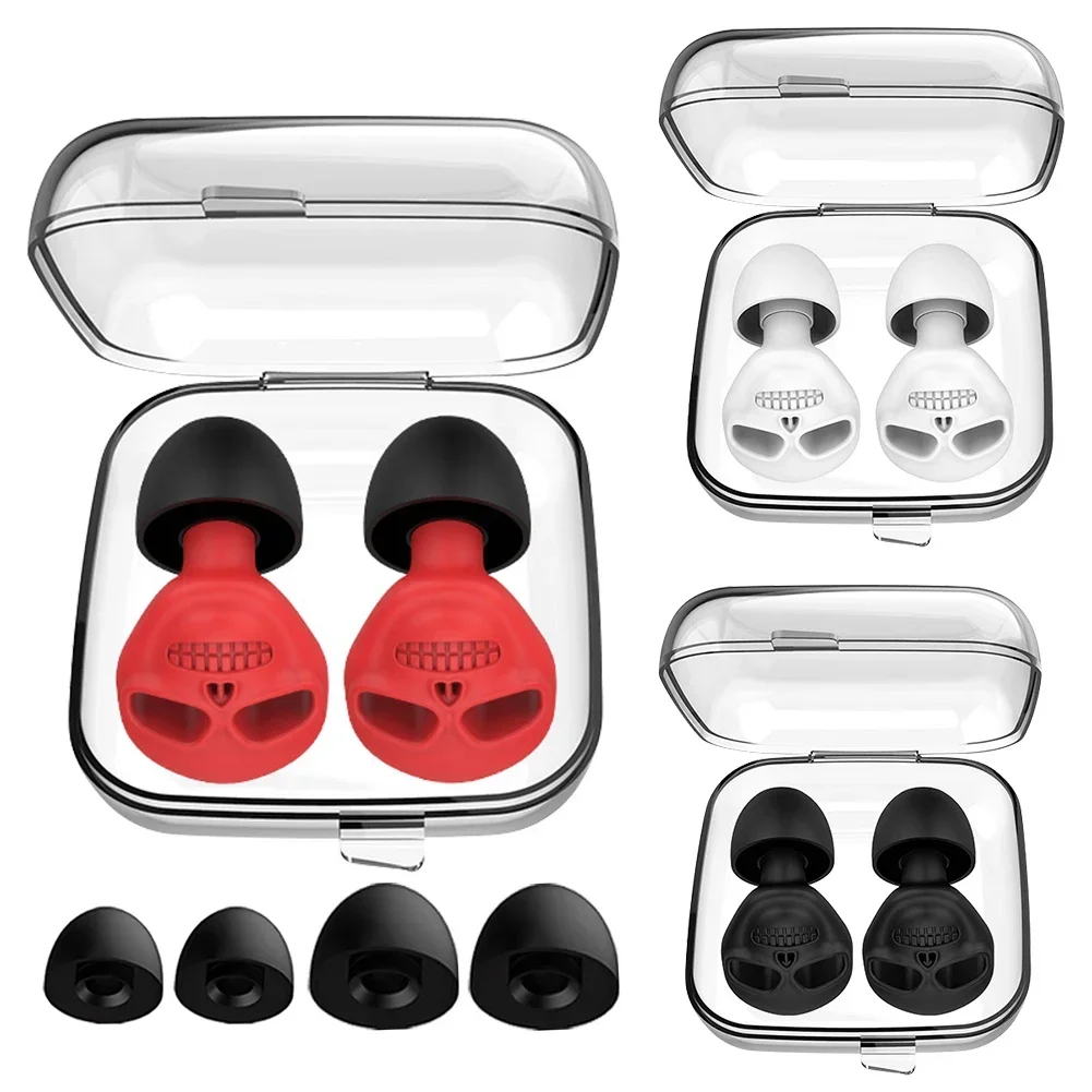 Silicone Reusable Noise Cancelling Earplugs for Sleep, Travel, and Swimming