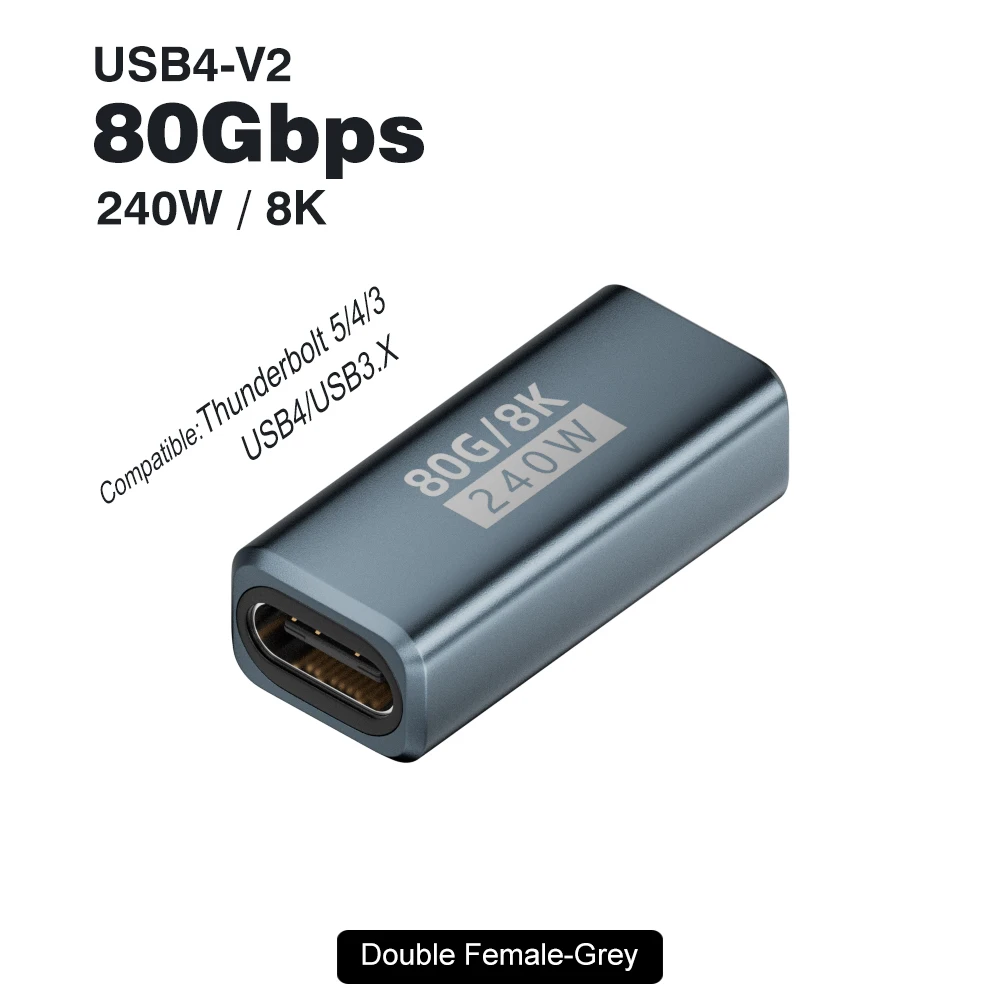 Enhanced Angled USB-C Adapter - 240W Elbow Connector, Ultra-Fast Data Transfer