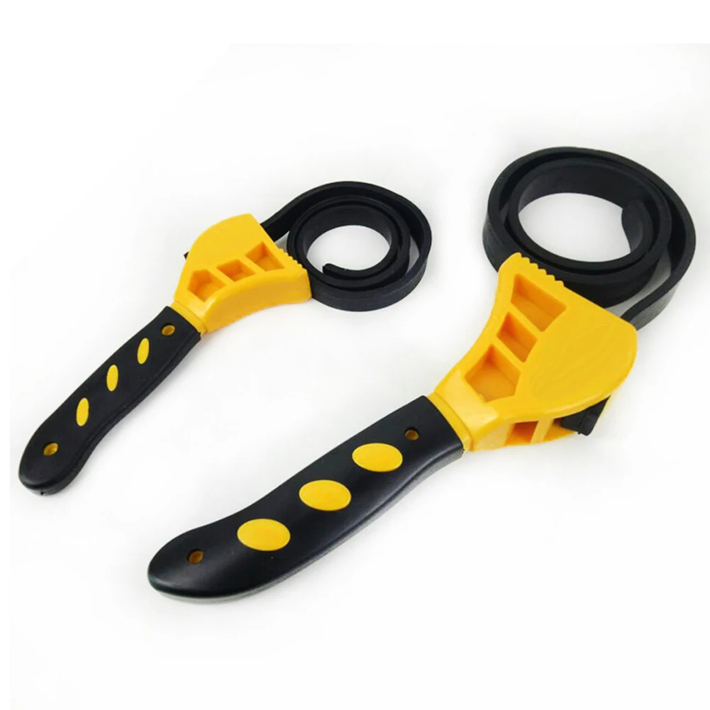 2psc Rubber Strap Wrench Belt Wrench Oil Filter Spanner Set Rubber Band
