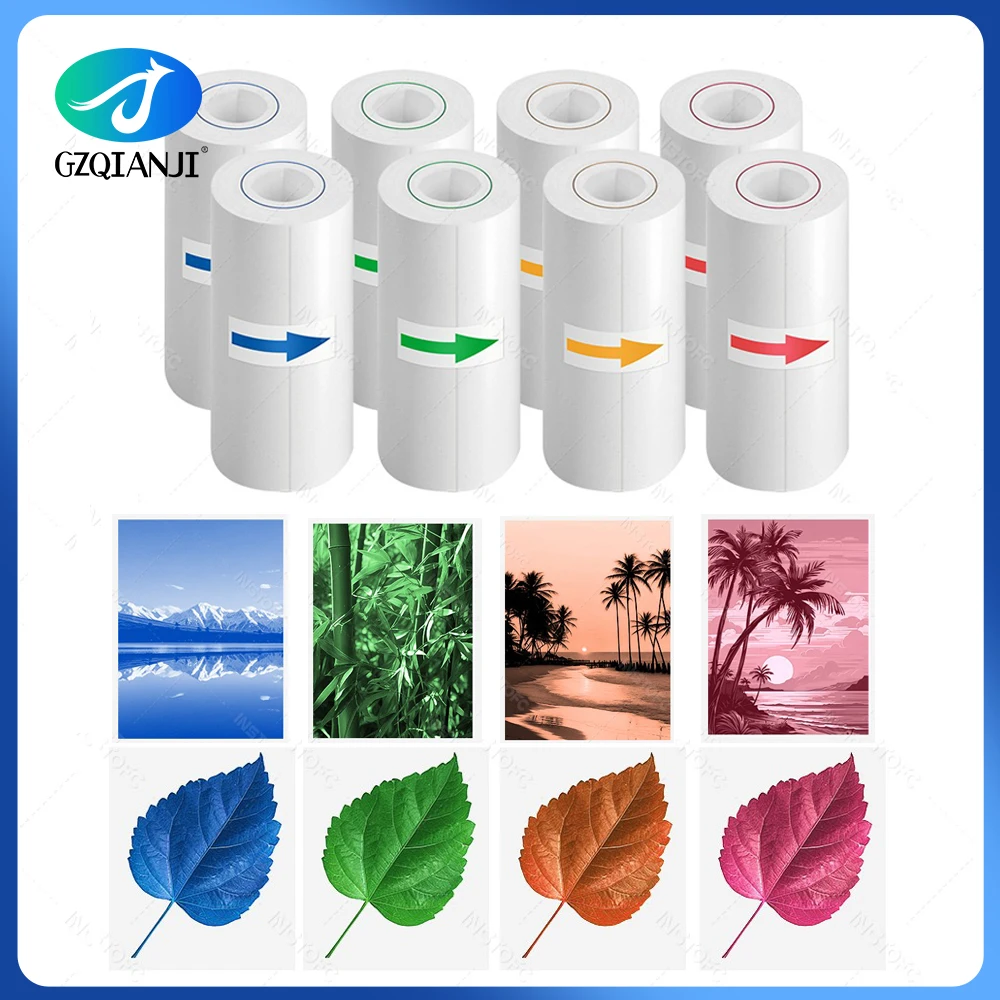 Thermal Printer Papers 57mm Color Papers for Camera Instant Print Kids Camera Printing Inkless Mini Portable Photo Printer