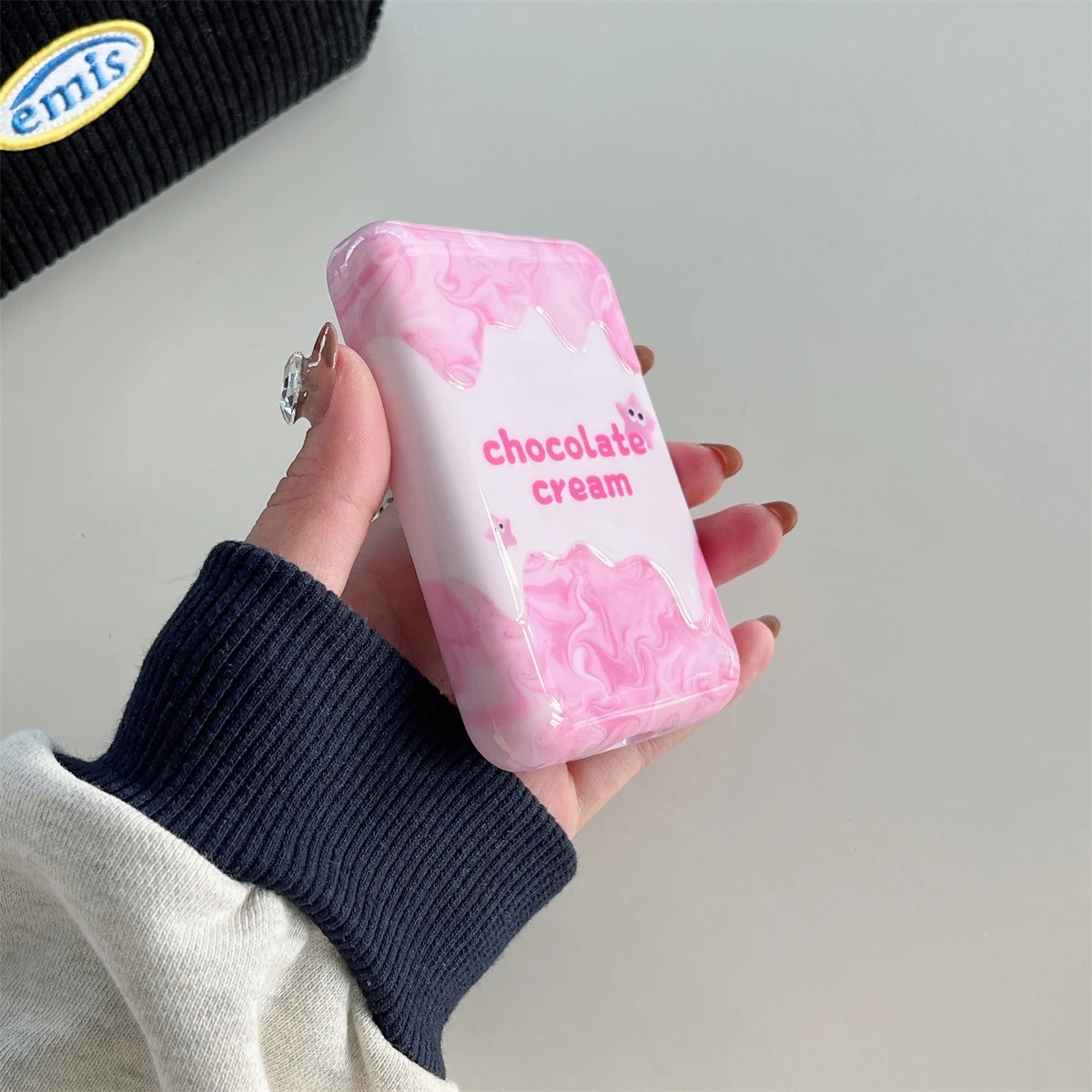 Pink Cream Pattern Case for iPhone External Battery