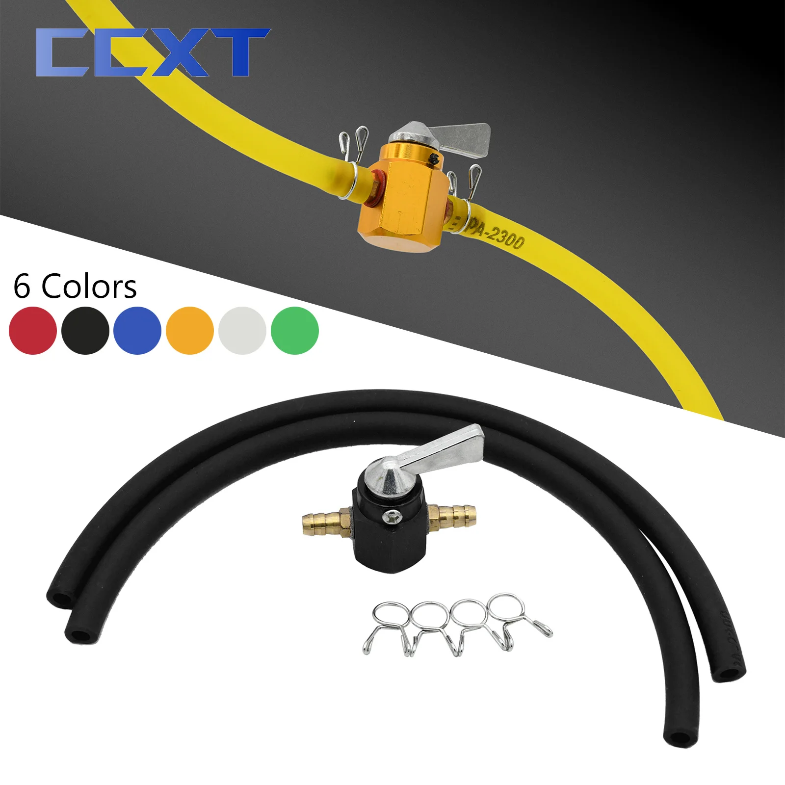 Motorcycle-CNC-inline-6mm-Petrol-Fuel-Tap-ON-OFF-Fuel-Switch-6-Colors ...