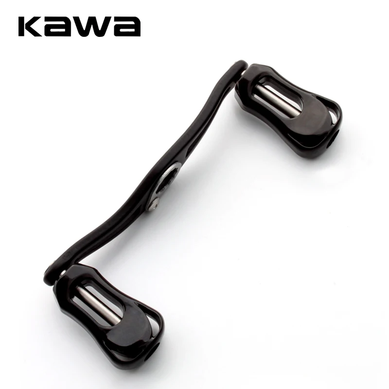 kawa Fishing Reel Handle Aluminum Alloy Rocker With Carbon Knob Double Handles Hole 8x5/7x4mm For D/S/A Reel Accessory