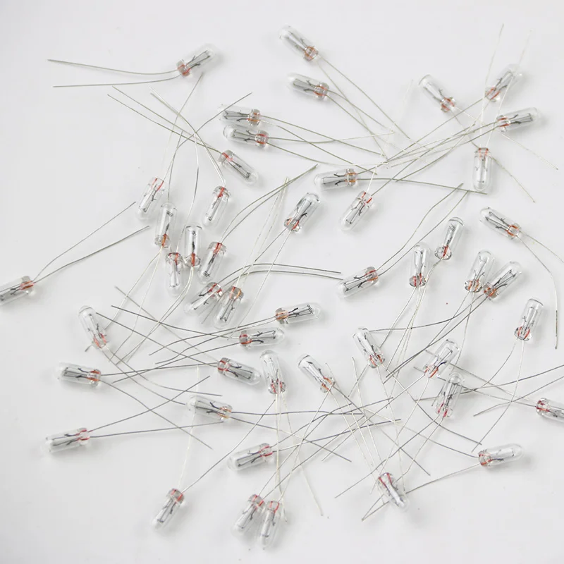 50Pcs 5mm 4mm 3mm Clear 12V Mini Bulb Wheat Rice Bulbs Switch Button Bulbs Indicator Bulb Tungsten Lamp Accessories