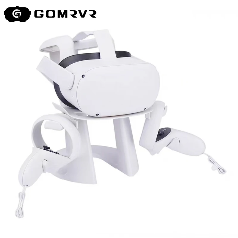 Gomrvr-vr Headconjunto e Touch Controllers Display Stand Capacete e Alça Titular Mount Station para Oculus Quest Branco