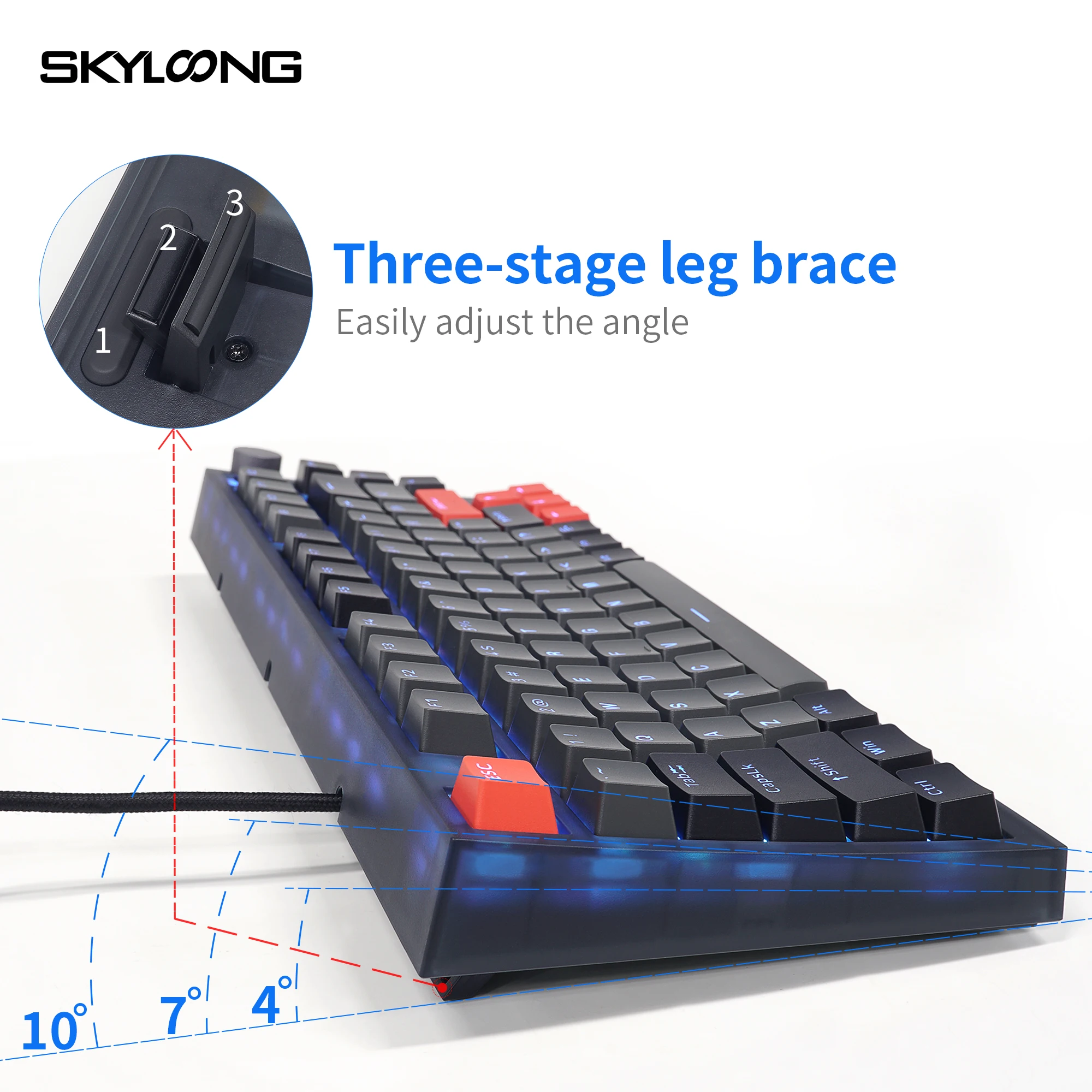 Клавиатура Механическая skyloong GK75, 80 клавиш, 75% дюйма | AliExpress