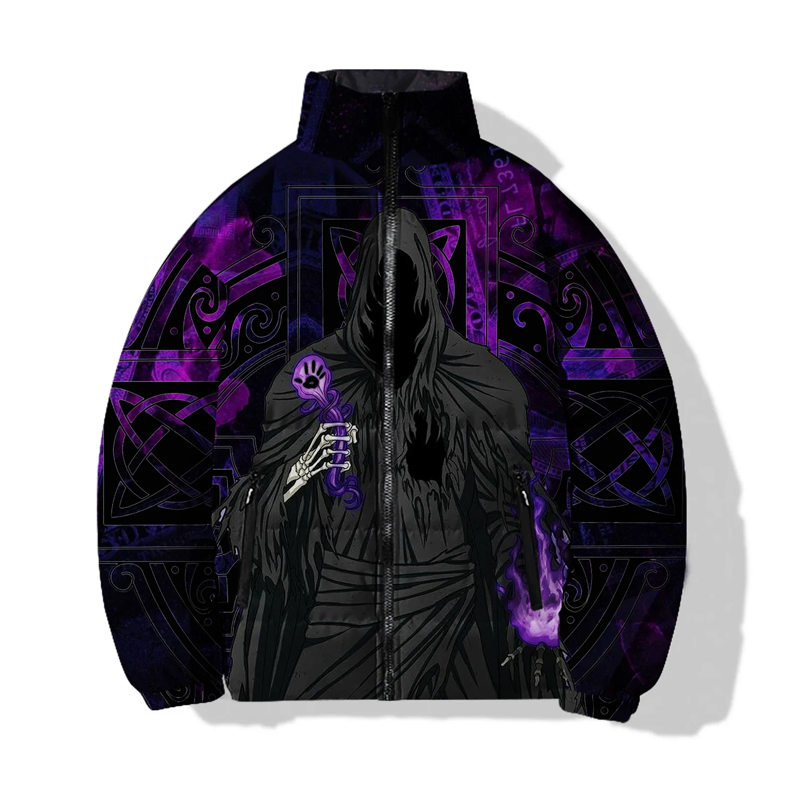 thumbnail image 1 of Abrigo de hombre Ropa de invierno para hombre Capa Serie Skull Man Chaqueta de algodón estampada Chaqueta de estilo holgado de moda Chaquetas Abrigos, 1 of 4