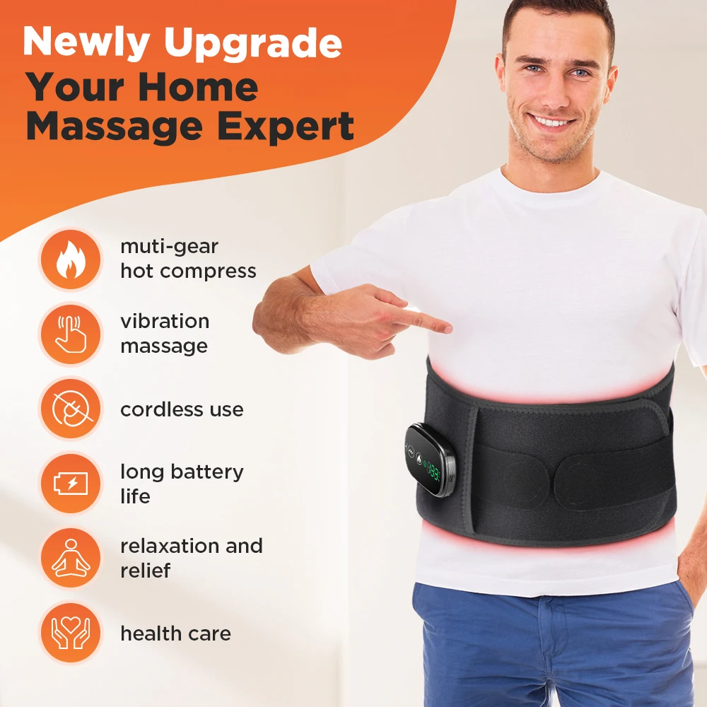 Massaggio alla vita Blt Rd Light Vibrazione elettrica Compressione calda Addome Schiena Massaggio Supporto Lombare Vrtbra Rlif_voghion.com