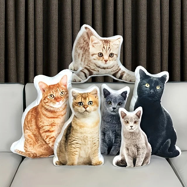 Winter New Customized photo pillow _ Personalized pet and character design _ Soft short plush polyester fiber _ Hand washable 5