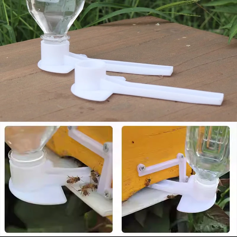 100Pcs Plastic Beekeeping Entry Feeder Cap Feeder Beekeeper Equip Beekeeping Hive Garden Bee Water Drink Feeding Tools