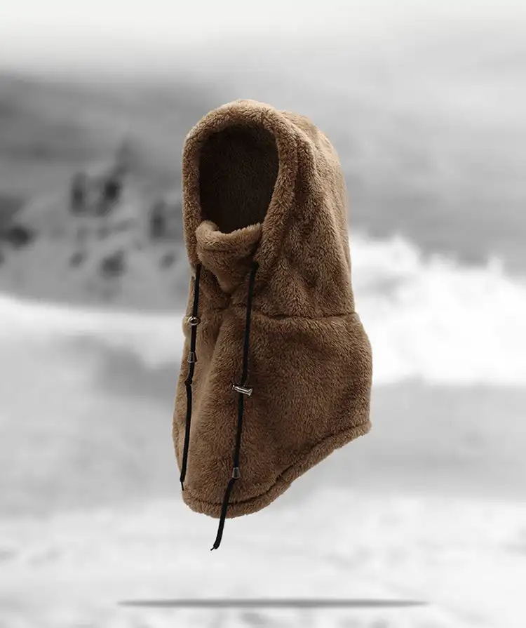 Sherpa Hood Ski Mask Ski Mask for Women Men Balaclava Women Face Mask for Cold Weather Winter Windproof Coldproof Plush Mask 5