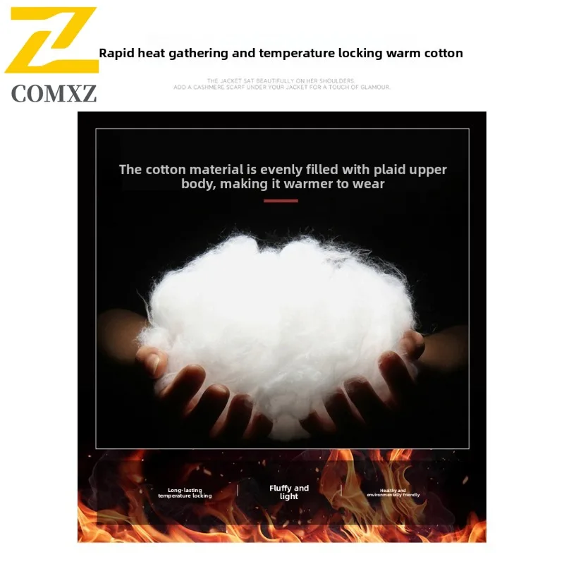 Men Stand Collar Long Jacket Thickened Thermal Coat Water-Resistant Windproof  Winter Parka Leisure Business Overcoat Streetwear