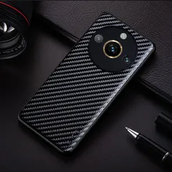Carbon Fibre Shockproof Slim Non - Slip Full Body Protective Phone Case for Realme 11X 5G (Black)