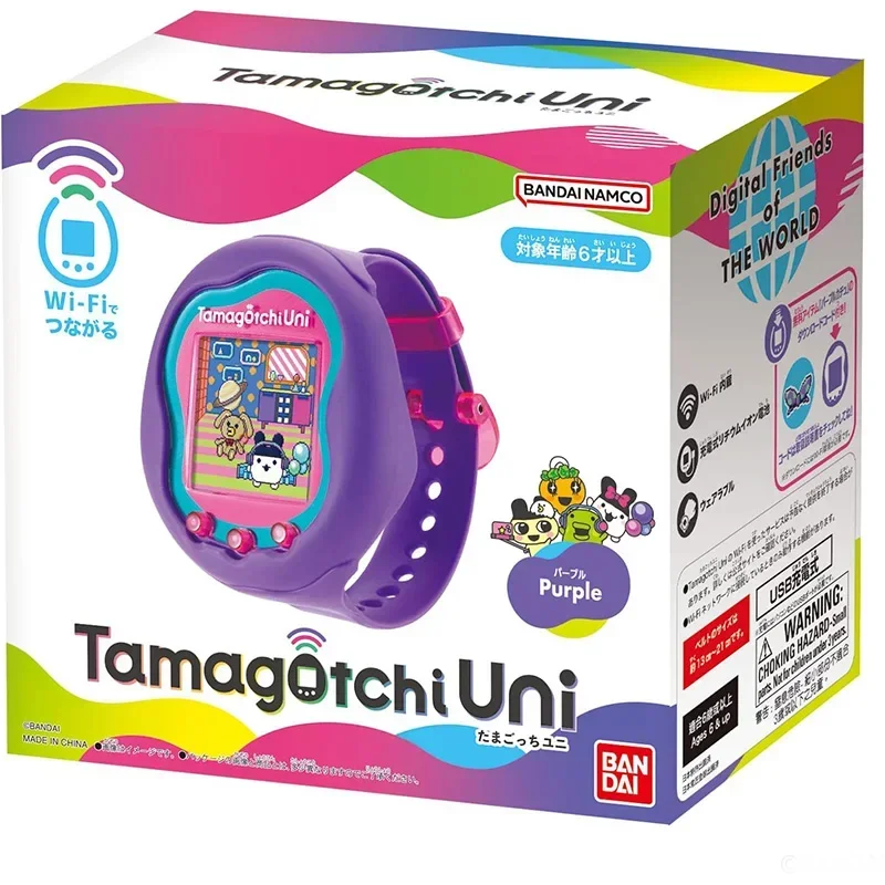 Original Tamagotchi Uni Blue Wifi Electronic Machine Pix Pet Meets
