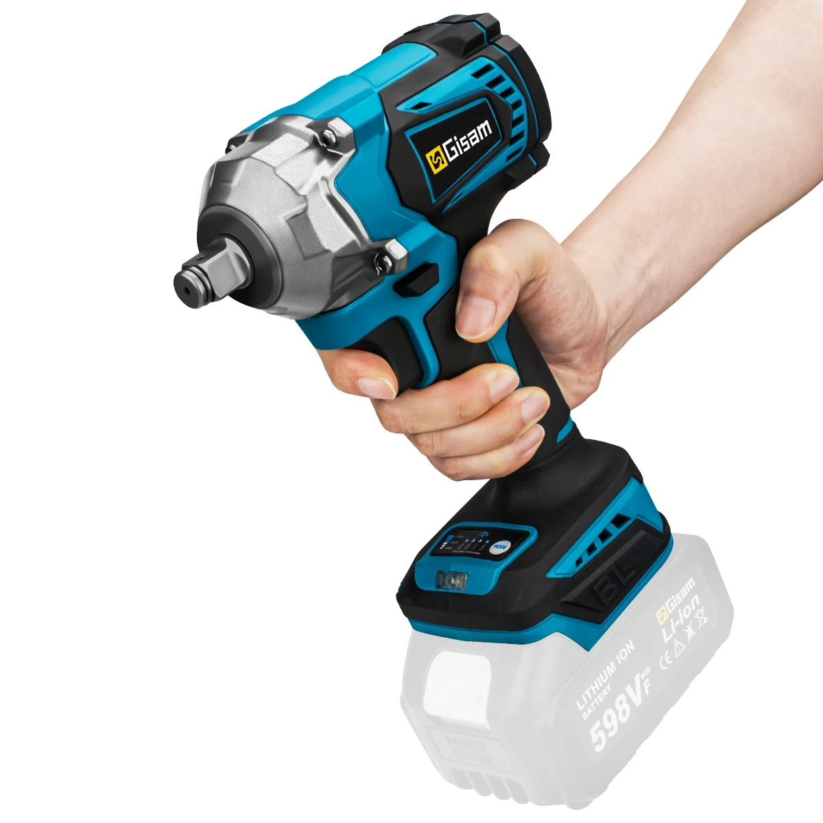1200N.M Brushless Electric Impact Wrench 1/2 inch Cordless Wrench Screwdriver Power Tools Without Battery for Makita 18V Battery
