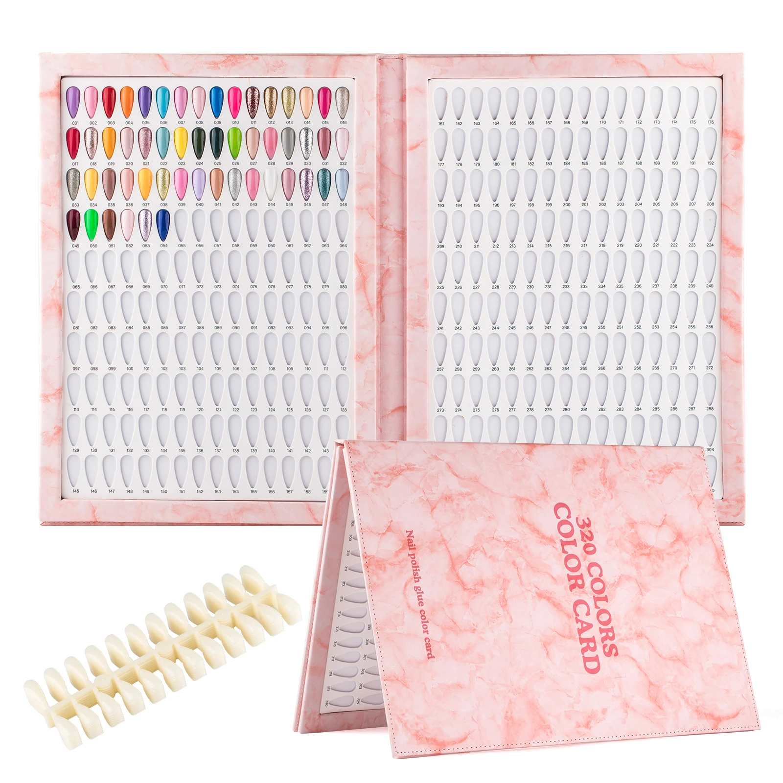 Nail Polish Color Display Book with Swatch Tips