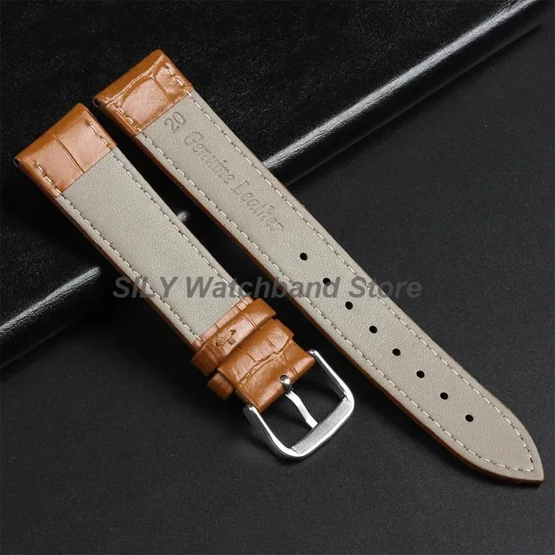 Universal Calfskin Leather Waterproof Sport Bracelet Watch Strap